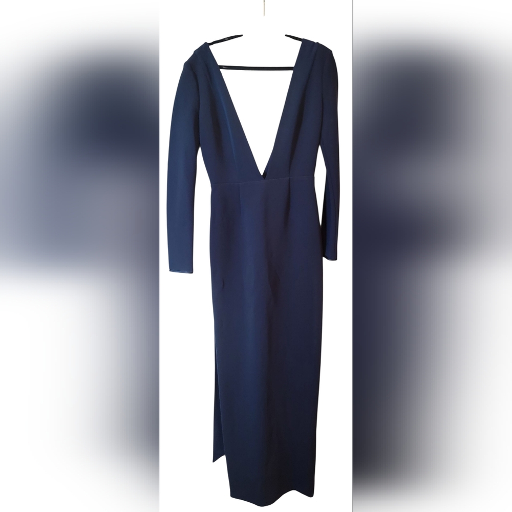 Diane Von Furstenberg Elegant Navy Blue Dress Size 6